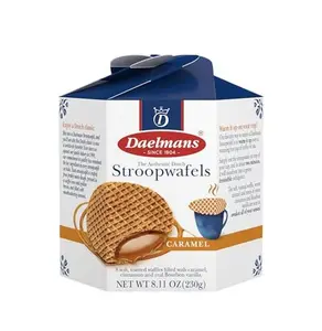 Daelmans Caramel Stroopwafels - Waffle Cookies, Sweet Snack for Coffee & Tea, Authentic Soft Toasted Dutch Waffles, Cinnamon, Bourbon Vanilla, Certified Kosher Dairy - 8.11 oz (Pack of 1)