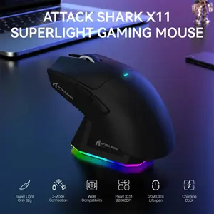 ATTACK SHARK X11 Lightweight Three-mode Wireless Gaming Mouse