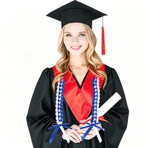 Durable Stylish Versatile Polyester Unisex 2026 Graduation Braided Ribbon Lei (1Pc), Multi-Color Honor Cord, Handmade Fashion Accessory Gift for Graduates, Perfect for Graduation Ceremony & Celebration