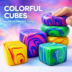 Rough-Textured Cube Squeezing Toy, Sensory Toy for Adhd & Autism, Durable Rotating Blocks, Soothing Finger Gyroscope, Perfect Party Gift