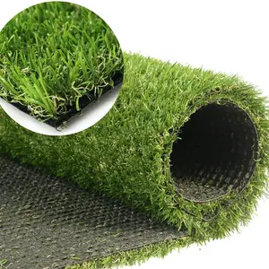 0.8in Pile Height Artificial Turf Realistic Synthetic Grass Rug with Drainage Holes for Garden