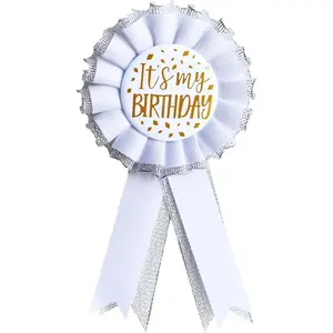 Its My Birthday Pins Happy Birthday Button Pin Satin Grosgrain Ribbon Badge Brooch Pins for n Men