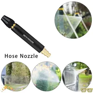 Adjustable High Pressure Garden Hose Nozzle, Multifunctional Water Spray Gun for Watering, Car Wash, Window Cleaning & Outdoor Use