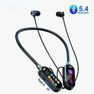 2026 Bluetooth 5.4 Earphones Neckband gamer  Color Screen Wireless Headsets Noise Reduction Earbuds Earphone Monitor design headphone sensory bass sound amplifier earplug headphones