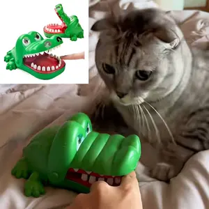 Hand Biting Crocodile Toy, Cat Reaction Speed Game, Spoof Decompression Toy, Fun Interactive Plaything for Kids & Adults