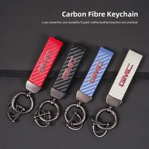 Lanyard Nylon Printing Emblem Style Keychain For GMC Terrain Sierra Canyon Yukon Acadia Savana Denali AT4 Granite