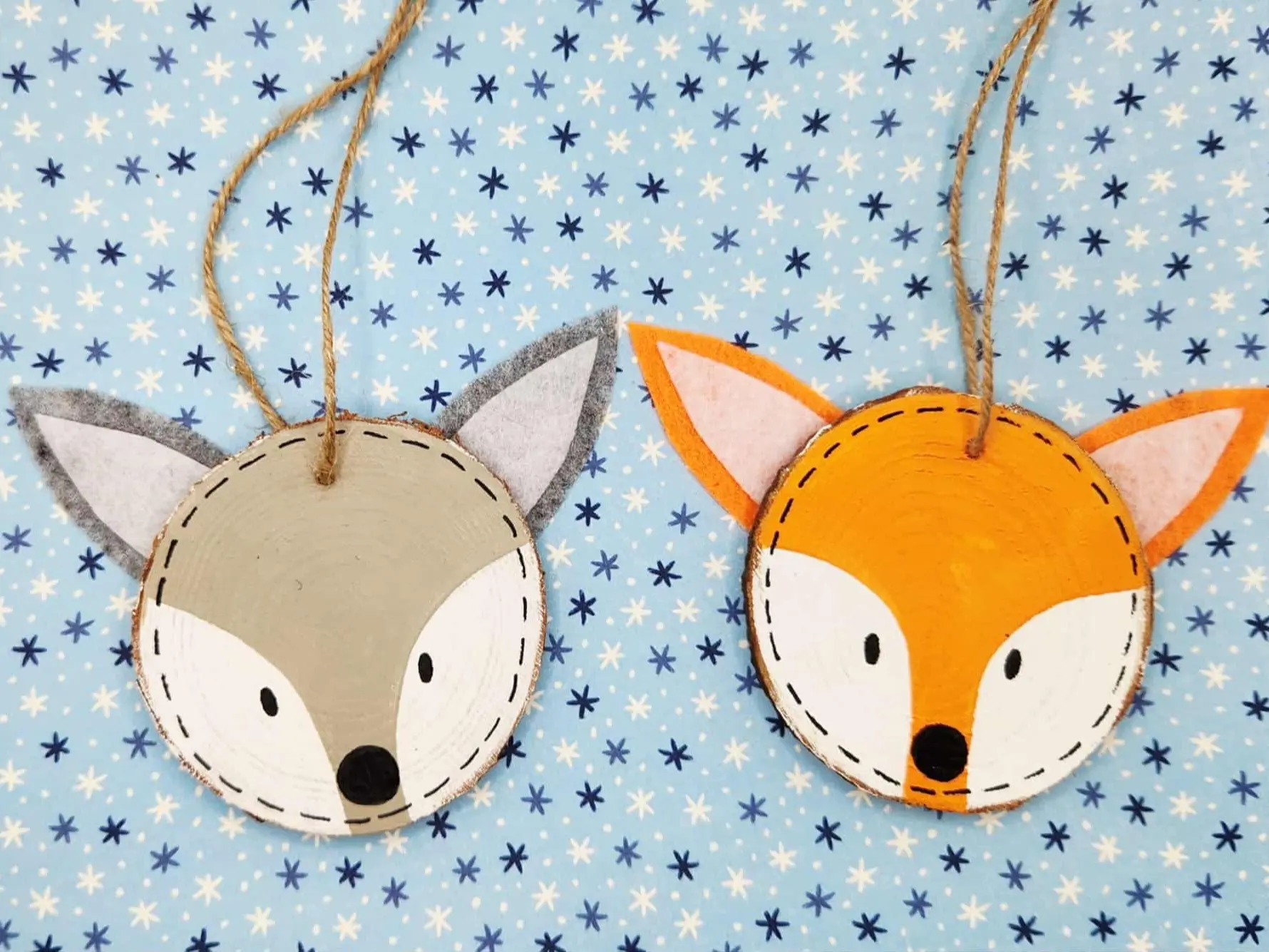 Fox ornaments (choose one) Red or Silver fox