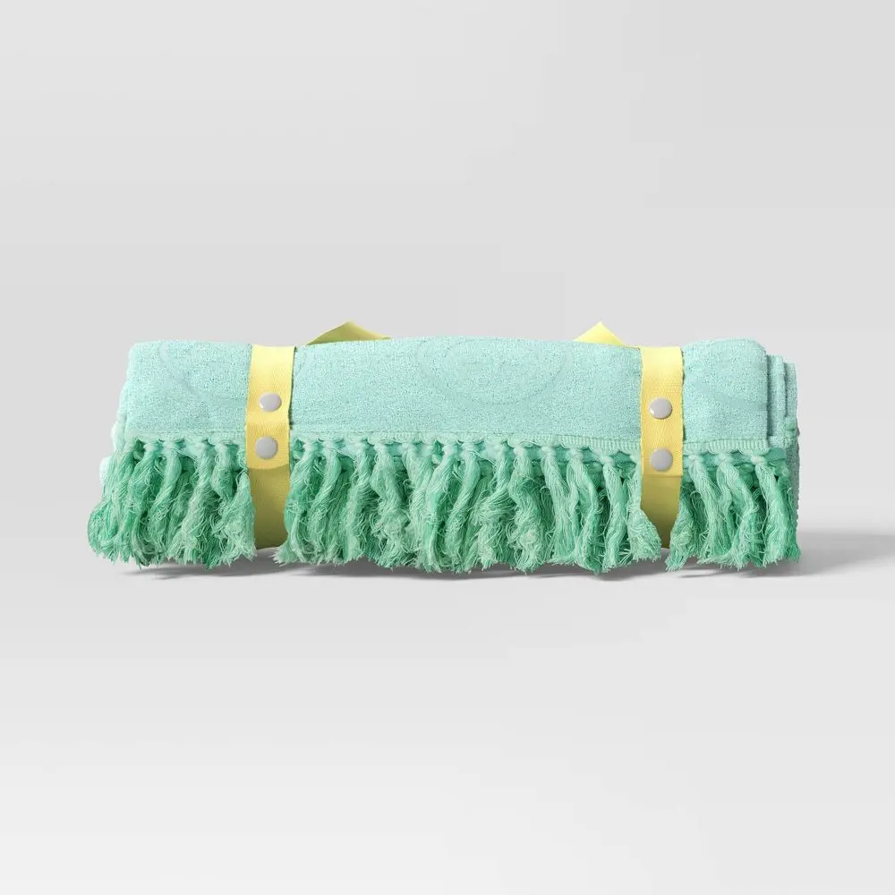2 Person Beach Blanket Aqua Green - Sun Squad