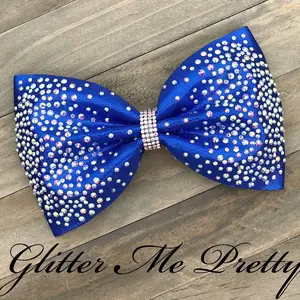 Cheer Bow Rhinestone Tailless Custom Team Bow