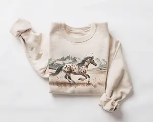 Vintage Appaloosa Horse Crewneck Sweatshirt, Retro 90s Western Graphic Sweater, Colorado Mountain Cowboy Style, Oversized Casual Aesthetic, Cozy Fall Gift