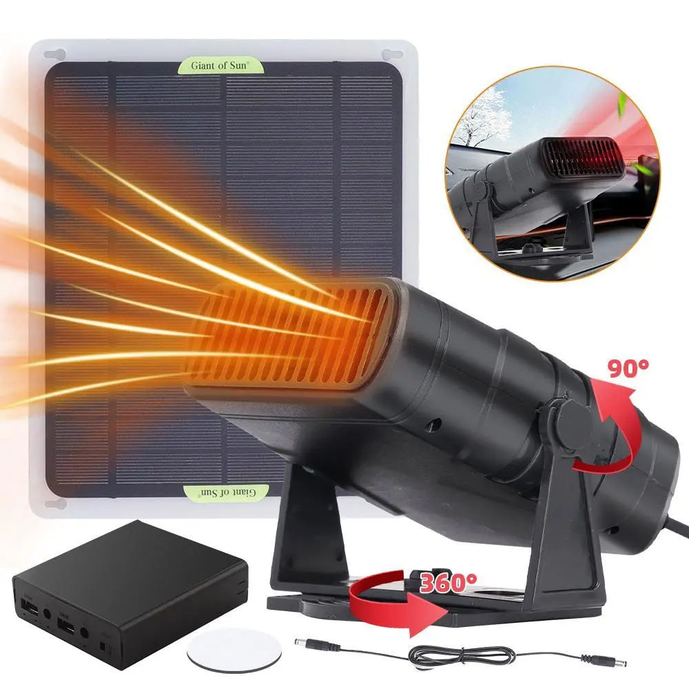 【BackToSchool】Car Heater with Patch Cord, 360° Rotatable Portable Car Heater & Defroster, Fast Windshield Defogger Fan, Multi-Use Heater for Car, Pet House & Chicken Coop