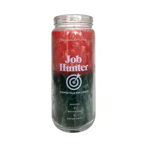 Job Hunter Intention Scented Clean Burning Palm Wax Candle for Career Opportunities