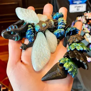 Articulated Bumblebee Dragons | 3D printed plastic articulated bumblebee dragons fidget toy Decor Gift Multicolor