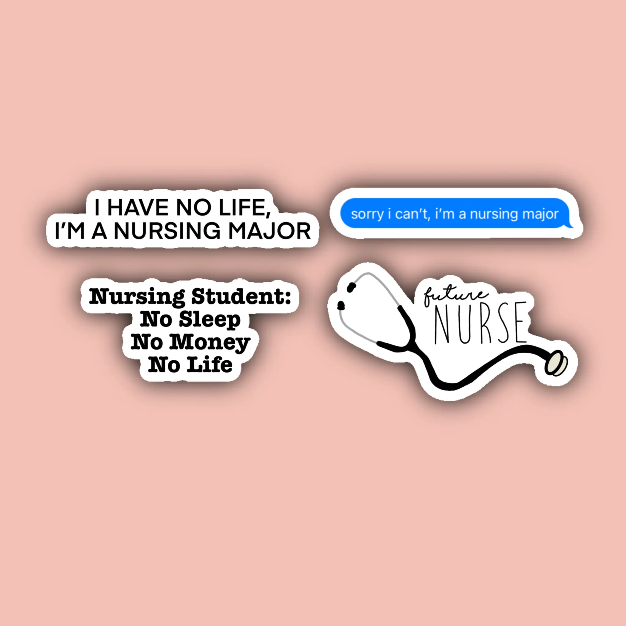 Future Nurse Sticker Pack - Waterproof Stickers - Nursing