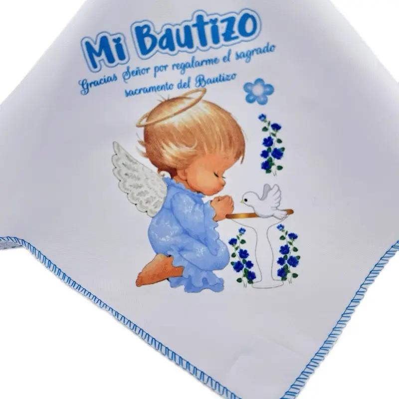 Baptism Ceremony Disposable Napkins - 12pcs 10x10in Heat Resistant 100% Polyester Party Supplies Tableware, Clean Look, Durable, Available in a Variety of Colors, 10X10 Inches