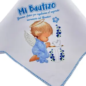 Baptism Favors 12pcs Napkins - 10x10” Baptism Favor, 100% Polyester,  Recuerdos para Bautizo Tableware