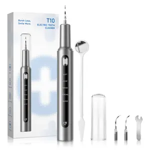 Plaque Remover for Teeth,Ultrasonic Dental Scaler,Electric Tooth Cleaner Tartar Remover for Teeth with LED Light,5 Modes Rechargeable Teeth Cleaning Kit with Dental Tools