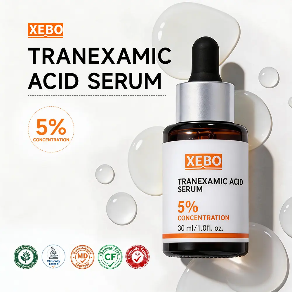Brightening Serum with 5% Tranexamic Acid - Hydrating Moisturizer for Dark Spot Correction and Gentle Peeling, 30ml, Hydrate