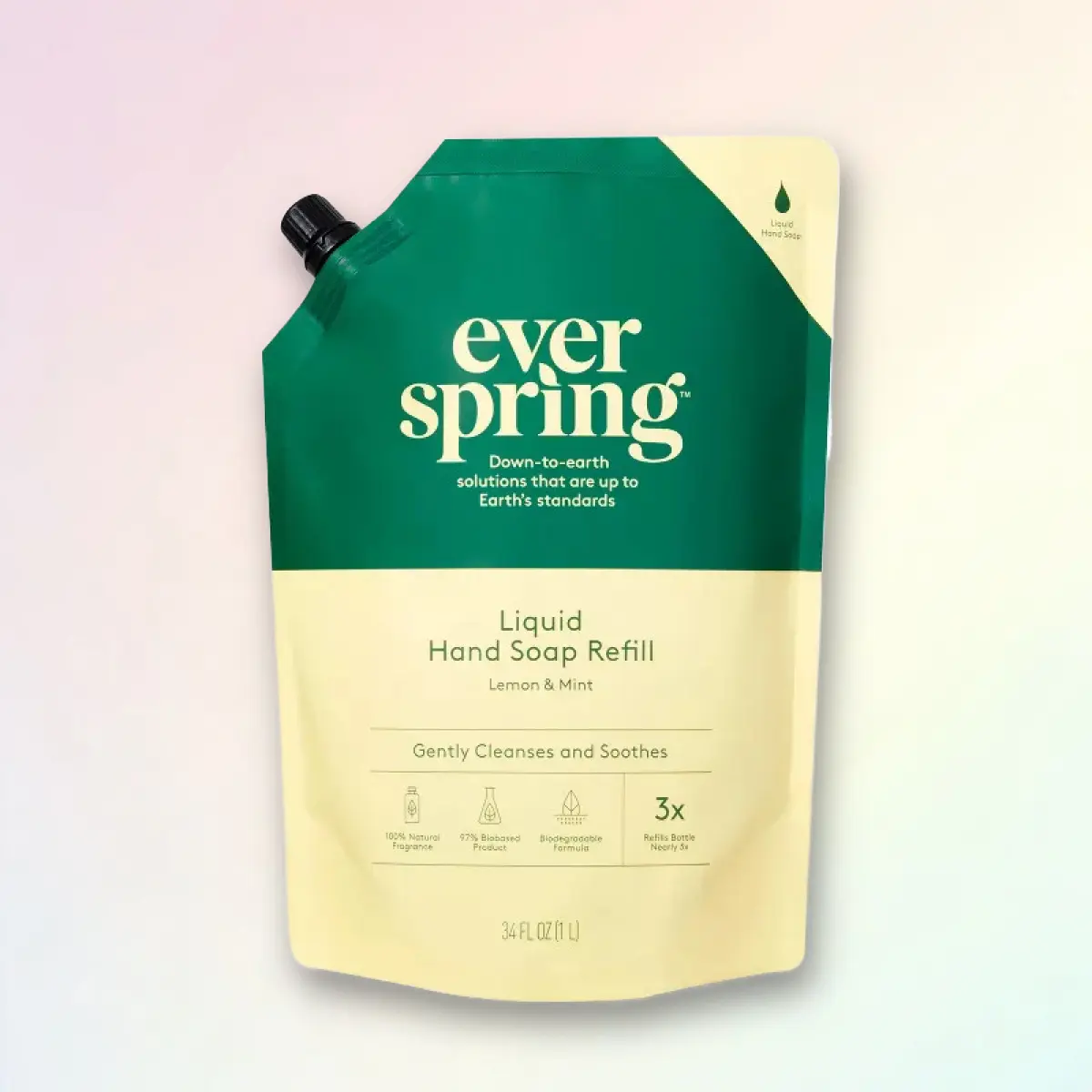 Liquid Hand Soap Refill - 34 fl oz - Lemon & Mint - Everspring™