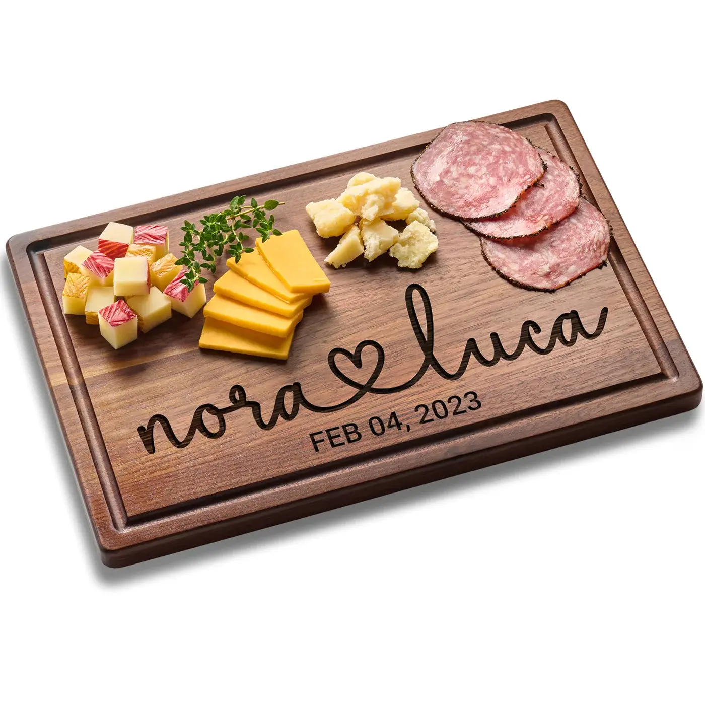 Your Personalized Couple Walnut Cutting Board Is Ready!