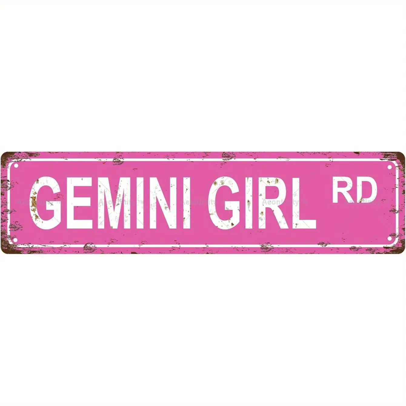 Vintage Metal Tin Sign "GEMINI GIRL" - Rustic Wall Decor for Home, Bathroom, Bar, Cafe, or Garage - 16 x 4 Inch Retro Zodiac Sign Street Style - Easy Wall-Mounted Installation, No Electrical Needed, Home Accent Piece |   Vintage Wall Art |   Durable Decor