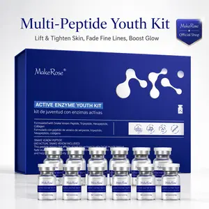MakeRose Peptide Collagen Anti-Aging Kit | For Mature/Dull/Dry/Oily/Normal Skin | Lifting Firming & Pore Minimizing | Reduces Wrinkles & Brightens | Skin Texture Repair | Face/Neck/Hands | Unisex