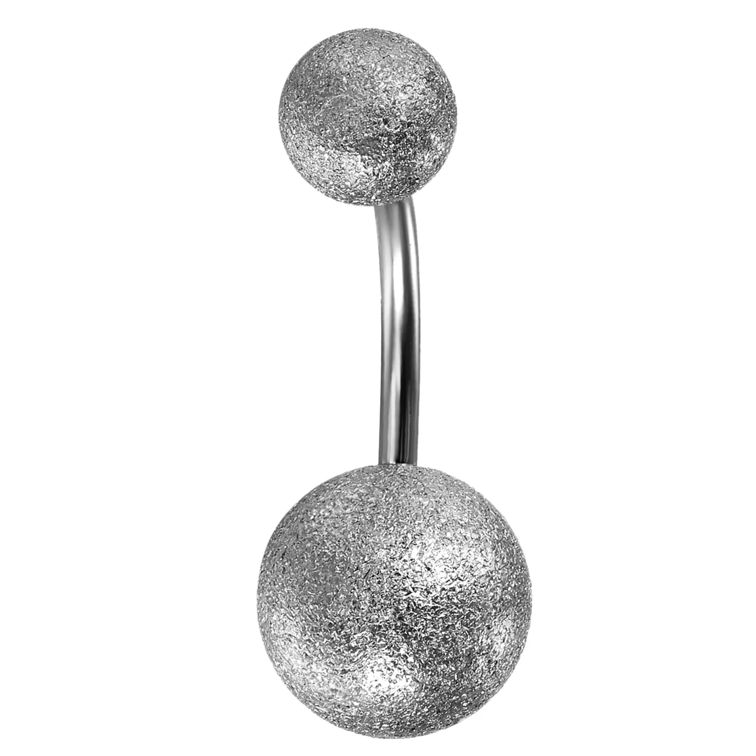 OIDEA Satin Finish Stainless Steel Belly Button Ring Navel Piercing Body Jewelry with Pearl Shape — Hypoallergenic Navel Ring