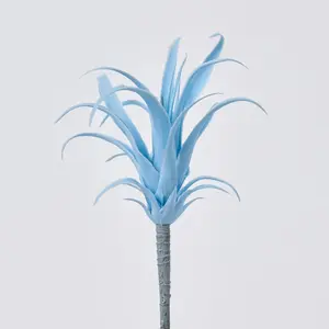 Celeste Blue Coastal Air Fern Pick Faux Succulent Plant Spray - 8"
