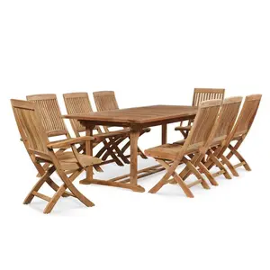 Devon 9-PC Outdoor Dining Set Extendable Table