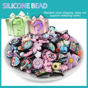 30pcs/50pcs/100pcs Silicone Focal Beads，Random Mixed Style ，for DIY Bracelets Necklaces Phone Charms & Beadable Pens, Safe Non Toxic Craft Supplies