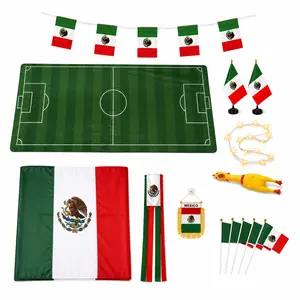 Mexico Soccer Party Decorations Set, Green White Red Football Fan Supplies, Family Game Day Watch Party Decor for Home, Indoor Outdoor Celebration