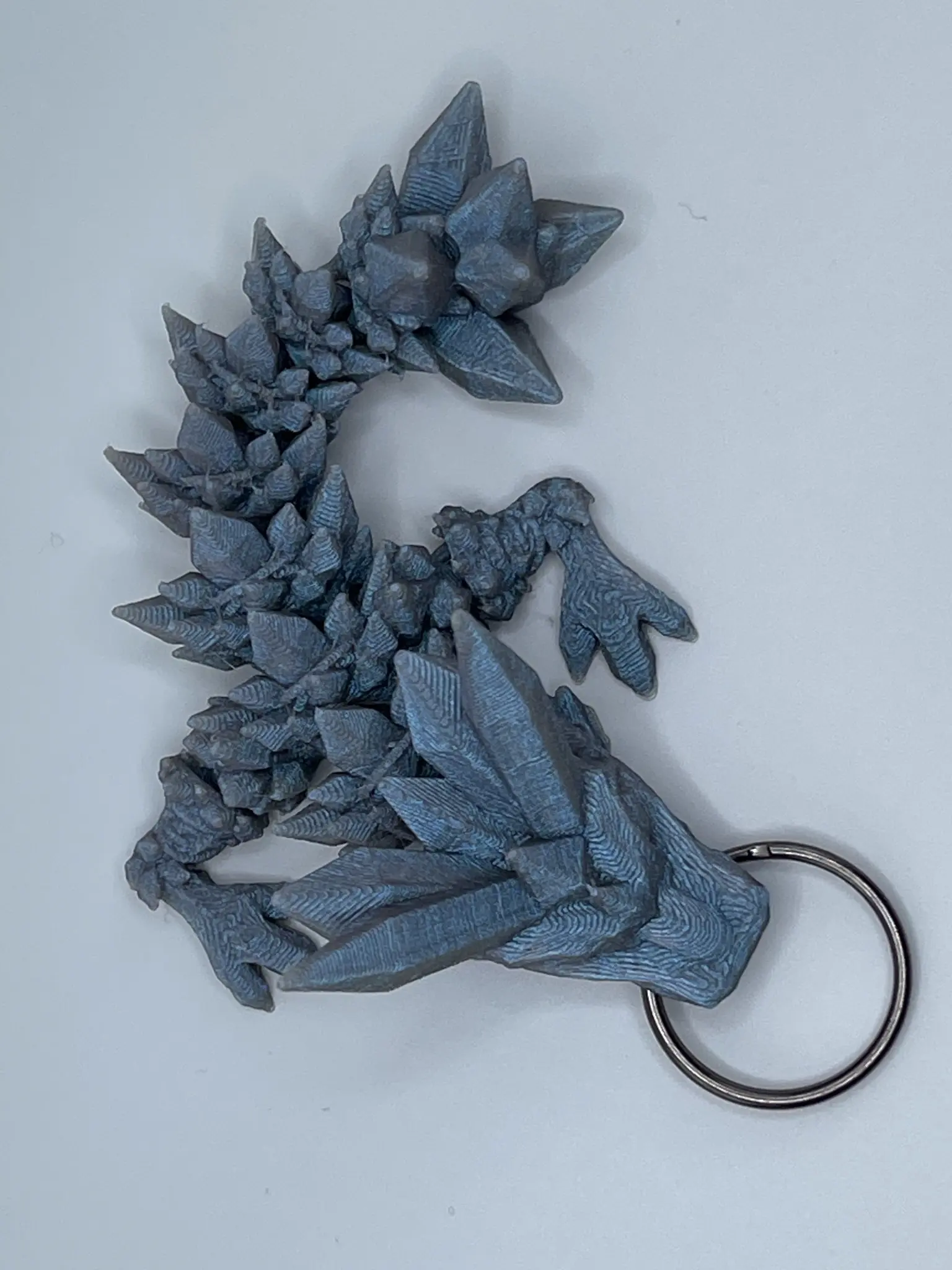 3D 5" Articulated Crystal Dragon Keychain