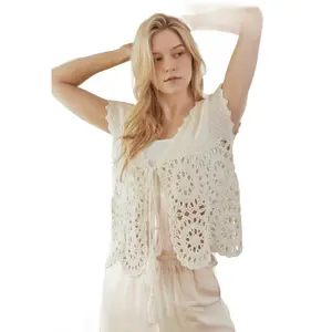 Crochet Tie Cardigan