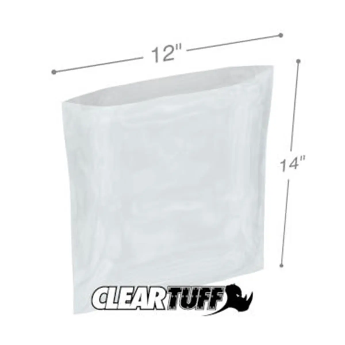 International Plastics  12 x 14 in. Clear Poly Bags, 0.00125 Gauge - Case of 1000