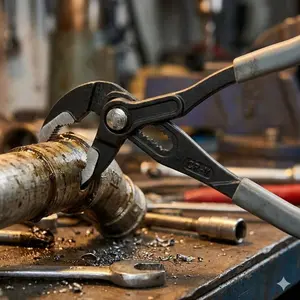 Adjustable Quick-Release Pipe Wrench - Professional Multi-Tool for Plumbing, Industrial-Grade Anti-Slip Design, Durable & Rust-Resistant for High-Pressure Lines, Ideal for Tight Spaces DIY Home Kitchen Bathroom Pipe Repair