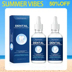 TureRelief Hydroxyapatite Tooth Armor Liquid Drops (60ml, Single Item) - Cavity Protection & Repair, Enamel Guard, Teeth Whitening & Brightening, Daily Oral Care Brightener Solution, Teeth Brightener