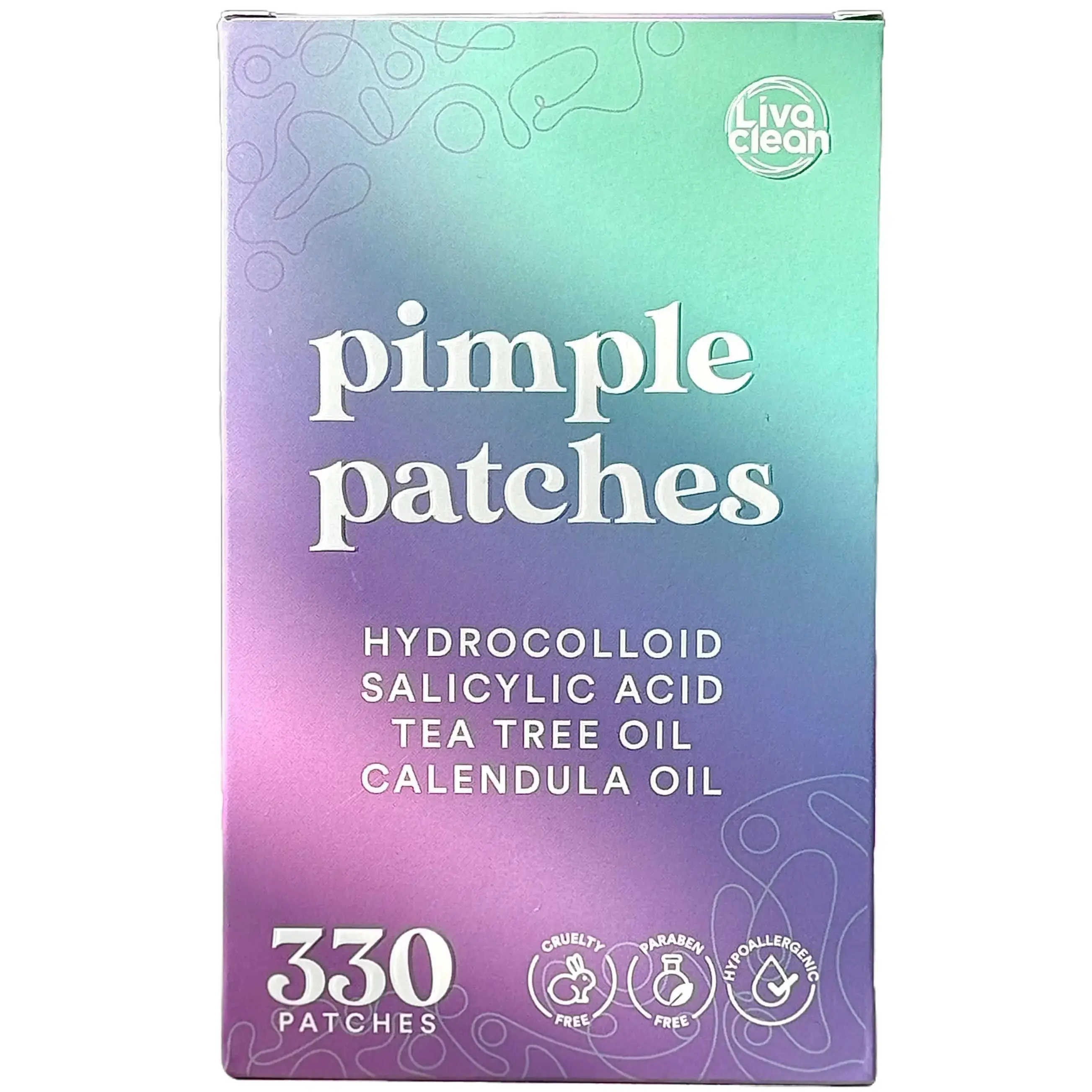 LivaClean 330 CT Pimple Patches for Face w/Salicylic Acid, Tea Tree Oil & Calendula Oil Acne Skincare