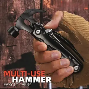 12-In-1 Multi-Functional Hammer Tool, Camping Hiking Emergency Survival Gear, Durable Stainless Steel Design, Perfect Gift for Men/fathers DIY Enthusiasts