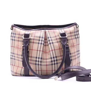 Pre-owned BURBERRY canvas Tote Bags Haymarket Check Northfield Bag B21165