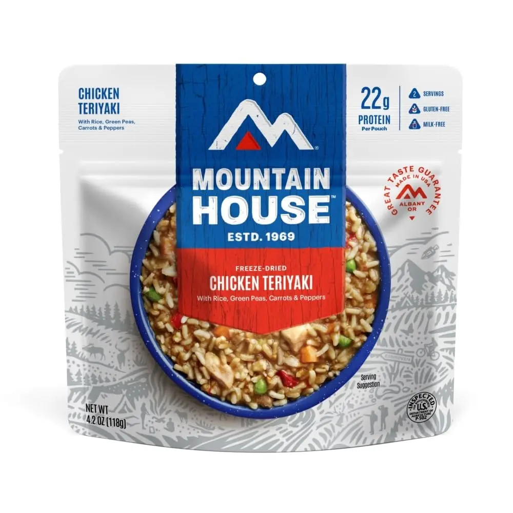 Mountain House Chicken Teriyaki | Freeze Dried Backpacking & Camping Food 2 Servings Gluten-Free