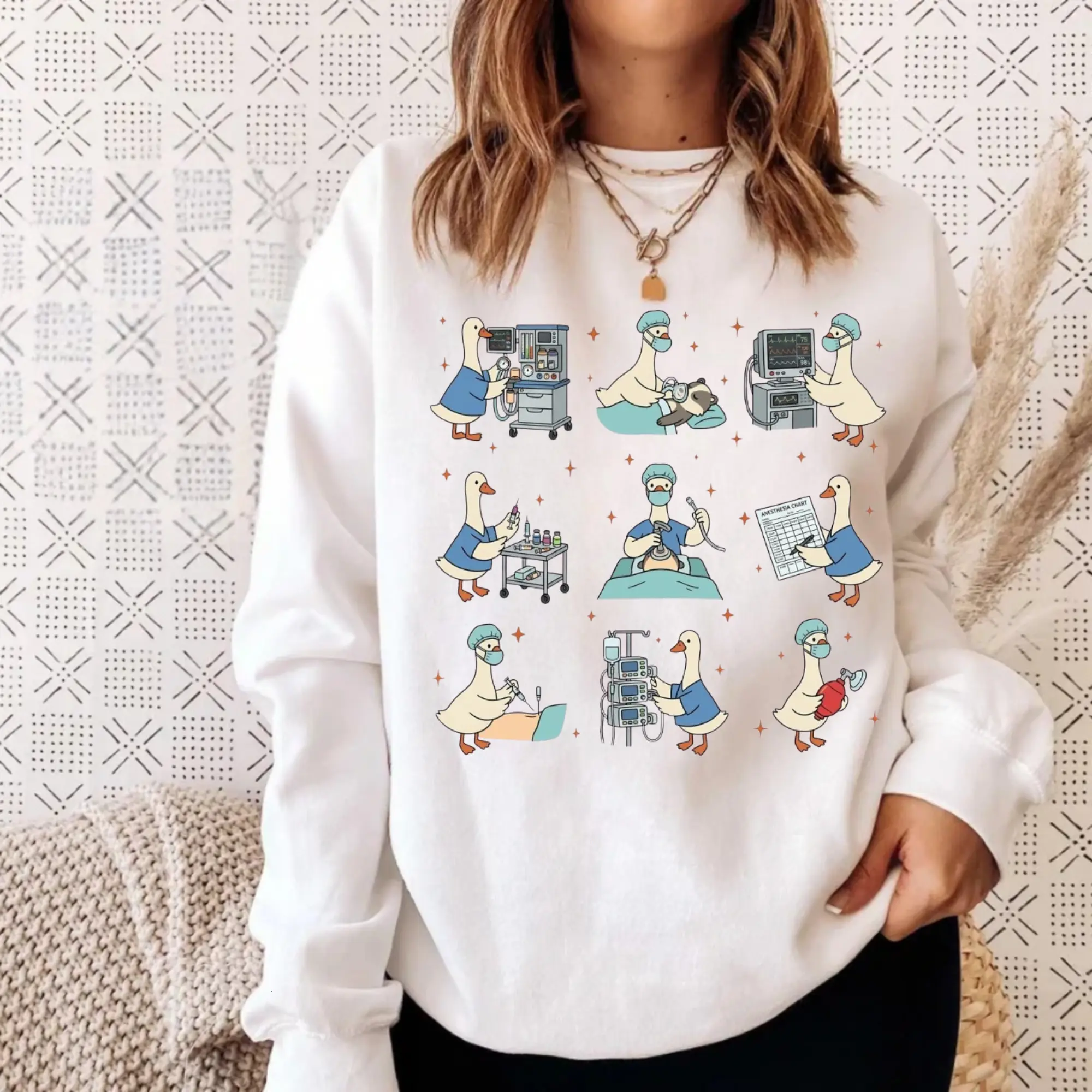 Anesthesia Goose C Sweatshirt, CRNA Anesthesiologist Sweatshirt, Nurse Anesthesia