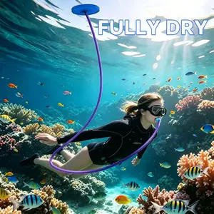 Leak-Proof Silicone Snorkel, Anti-Choking Underwater Breathing Tube, Portable Diving Breathing Apparatus for Adults Beginners Swimming Training