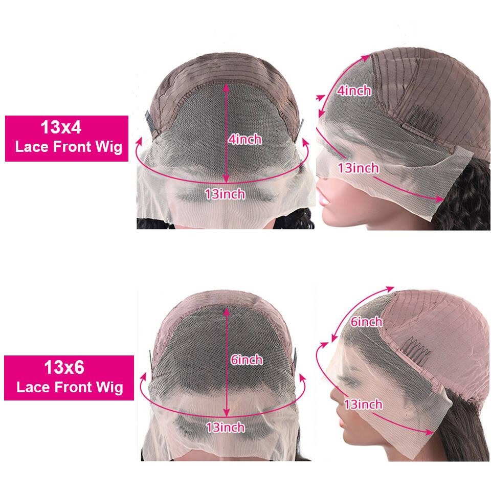 Kinky Curly Human Hair Hd Transparent Lace Wigs Pre Plucked Natural Hairline 180 Density 13X4 13X6 Water Wave Curly Human Hair Wig 30 36 Inch Lace Front Deep Human Hair Wig For Women Natural Color