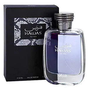 Rasasi Hawas for Men Eau De Parfum 100ML 3.4 oz Premium Fragrance with Luxurious Packaging for Daily Use Classic Long-lasting Scent Arabian Perfume Oil