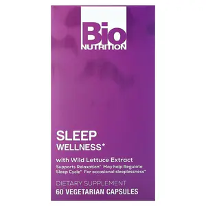 Bio Nutrition Sleep Wellness with Wild Lettuce Extract, 60 Vegetarian Capsules