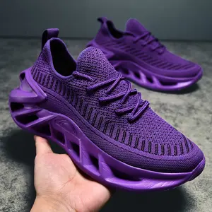 Lightweight hollowed-out cable knit platform casual shoes, Flyknit breathable unisex running shoes, lightweight casual tennis shoes comfortable ankle sock shoes, non-itness shoes breathable mesh men's walking sneakers, foam running basketball shoes.