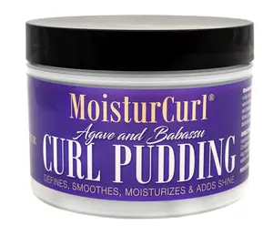 MOISTURCURL Curl Pudding 8oz - Intensive Curl Defining Cream for 4C Natural Hair | Hydrating Styling Cream for Frizz Control & Elongation | With Agave & Babassu Oil | Vegan & Cruelty-Free