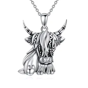 S925 sterling silver women's alpine cow necklace pendant is suitable for all holiday gifts. A must-have product for gifts