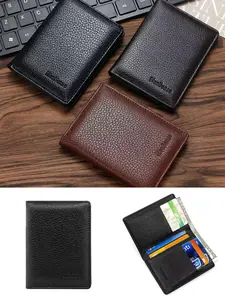 Men's Vertical Wallet Ultra-Thin Multi-Card Holder Large Capacity Design Suitable for Daily Use, Stylish and Practical Accessory