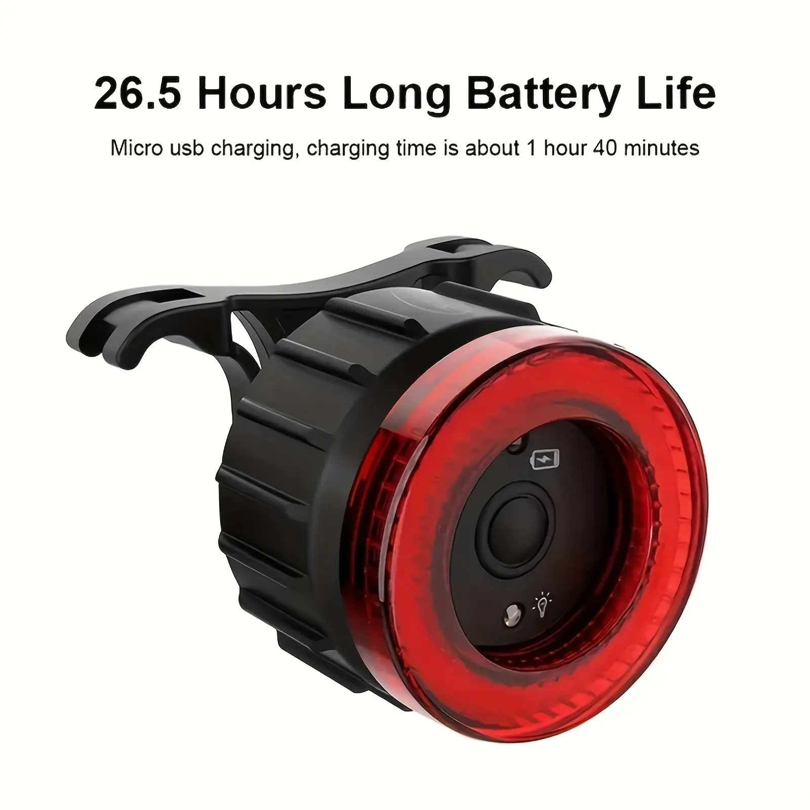 Rechargeable Bicycle Tail Light - Brake-Sensing, Compact-Fit, Easy-to-Install LED Accessory, Battery-Powered Lights & Reflectors, Party Gift & Home Supply by Summerwins
